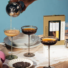 Load image into Gallery viewer, Honeyed Gold Espresso Martini Kit, Dark Chocolate Rimmer