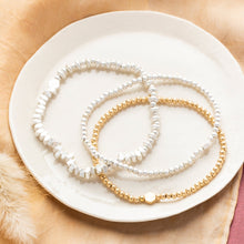 Load image into Gallery viewer, Mini Metal Stacking Bracelet - Ball Beads Gold