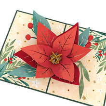 Load image into Gallery viewer, Christmas Poinsettia Bloom Lovepop Card