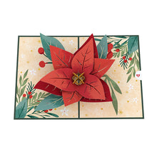 Load image into Gallery viewer, Christmas Poinsettia Bloom Lovepop Card
