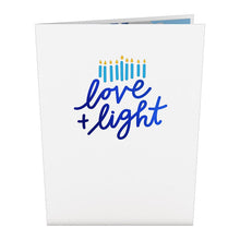 Load image into Gallery viewer, Love + Light Menorah Lovepop Card
