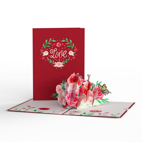 Love Rose & Butterflies Lovepop Card