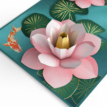 Load image into Gallery viewer, Koi Fish and Lotus Pond Lovepop Card
