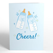 Load image into Gallery viewer, Poppin' Bottles and Changing Diapers New Baby Lovepop card