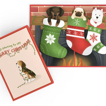 Load image into Gallery viewer, Christmas Dog Stockings Lovepop Card
