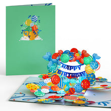 Load image into Gallery viewer, Happy Birthday Balloons Music and Lights Lovepop Card
