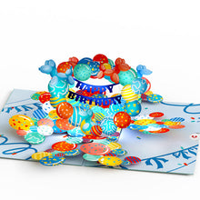 Load image into Gallery viewer, Happy Birthday Balloons Music and Lights Lovepop Card