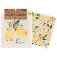 Load image into Gallery viewer, Lemon Swedish Dishcloth Set