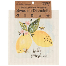 Load image into Gallery viewer, Lemon Swedish Dishcloth Set