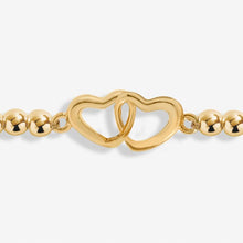 Load image into Gallery viewer, Linked Heart Anklet In Gold-Tone Plating