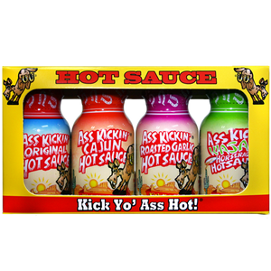 Travel Size Ass Kickin’ Hot Sauce 4 Pack