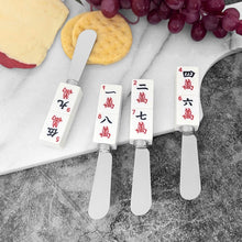 Load image into Gallery viewer, Mahjong Characters of Wisdom Resin Cheese Spreader - Set of 4