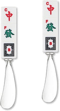 Load image into Gallery viewer, Mahjong Honor Suits Zinc Cheese Spreader - Set of 2