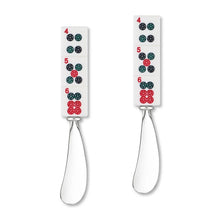 Load image into Gallery viewer, Mahjong Stones Zinc Cheese Spreader- Set of 2