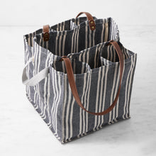 Load image into Gallery viewer, Market Tote - Patterned Canvas with Brown Handles