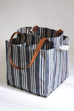 Load image into Gallery viewer, Market Tote - Patterned Canvas with Brown Handles