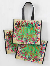 Load image into Gallery viewer, Medium Tote - Cream Birds Floral Happy Bag