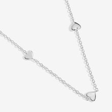 Load image into Gallery viewer, Mini Charms Hearts Necklace In Silver Plating