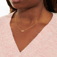 Load image into Gallery viewer, Mini Charms Pavé Linked Circles Necklace