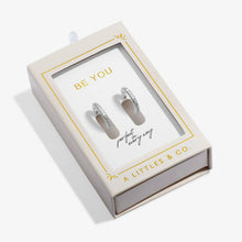 Load image into Gallery viewer, Moments To Shine 'Be You' Hoop Earrings In Silver Plating