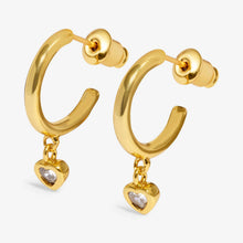 Load image into Gallery viewer, Moments To Shine 'Perfectly You' Hoop Earrings In Gold-Tone Plating