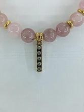 Load image into Gallery viewer, Gold Collection - Madagascar Quartz Gemstone Bracelet with Intentions Gold Charm