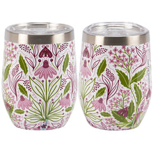 Load image into Gallery viewer, Purple Floral Wine Tumbler