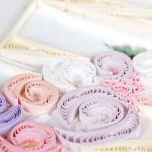 Load image into Gallery viewer, Quilled Floral Wedding Cake Greeting Card