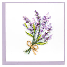 Load image into Gallery viewer, Quilled Lavender Bunch Greeting Card