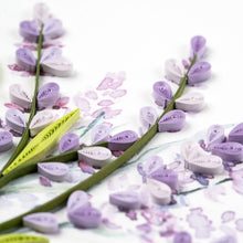 Load image into Gallery viewer, Quilled Lavender Bunch Greeting Card