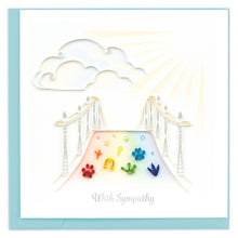 Load image into Gallery viewer, Quilled Rainbow Bridge Pet Sympathy Card