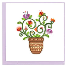 Load image into Gallery viewer, Quilled Terracotta Flower Bouquet Greeting Card