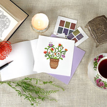 Load image into Gallery viewer, Quilled Terracotta Flower Bouquet Greeting Card