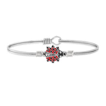 Load image into Gallery viewer, Red Ladybug Bangle Bracelet