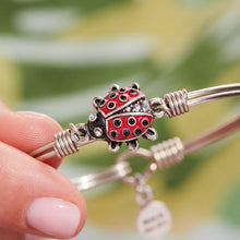 Load image into Gallery viewer, Red Ladybug Bangle Bracelet