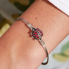 Load image into Gallery viewer, Red Ladybug Bangle Bracelet