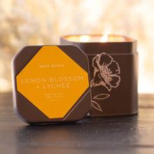 Load image into Gallery viewer, Rosy Rings - Lemon Blossom & Lychee Signature Candle Tin