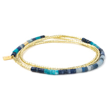 Load image into Gallery viewer, Ombre Stone Wrap - Midnight/Gold

