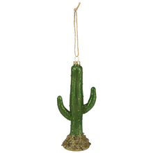 Load image into Gallery viewer, Saguaro Cactus Glass Ornament