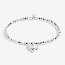 Load image into Gallery viewer, 'Sending Love' Stretch Bracelet In Silver Plating