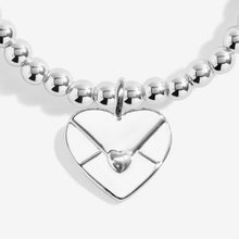 Load image into Gallery viewer, 'Sending Love' Stretch Bracelet In Silver Plating