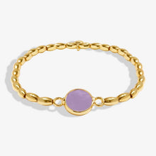 Load image into Gallery viewer, Serenity Stones Amethyst Bracelet In Gold-Tone Plating