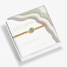 Load image into Gallery viewer, Serenity Stones Aventurine Bracelet In Gold-Tone Plating