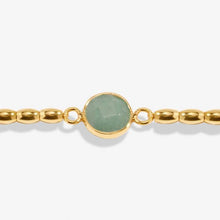 Load image into Gallery viewer, Serenity Stones Aventurine Bracelet In Gold-Tone Plating
