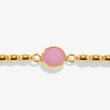 Load image into Gallery viewer, Serenity Stones Pink Jade Bracelet In Gold-Tone Plating