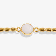 Load image into Gallery viewer, Serenity Stones White Jade Bracelet In Gold-Tone Plating
