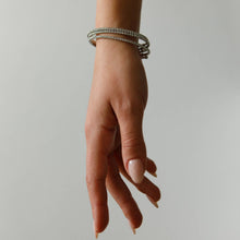 Load image into Gallery viewer, Silver Crystal Bangle