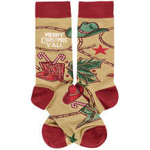 Load image into Gallery viewer, Socks - Merry Christmas Y'all Socks