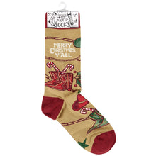 Load image into Gallery viewer, Socks - Merry Christmas Y'all Socks