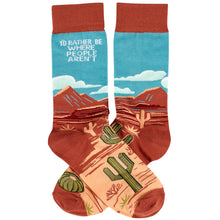 Load image into Gallery viewer, Socks - Rather Be Where People Aren't (Desert Cactus)